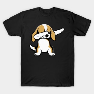 Dabbing Beagle Dab Dog Owner Retro Funny Dog T-Shirt